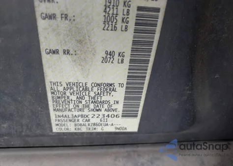 2013 Nissan Altima 2.5 S from USA, damaged, VIN 1N4AL3AP8DC223406